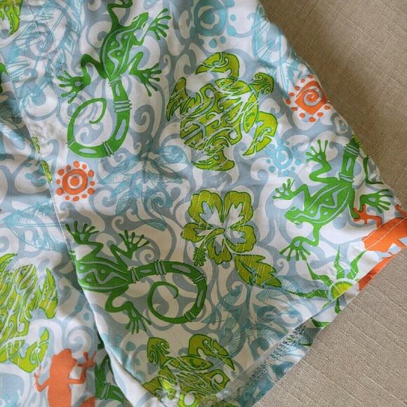 Bunz Kidz Gecko Print Swim Trunks - Picture 4 of 7
